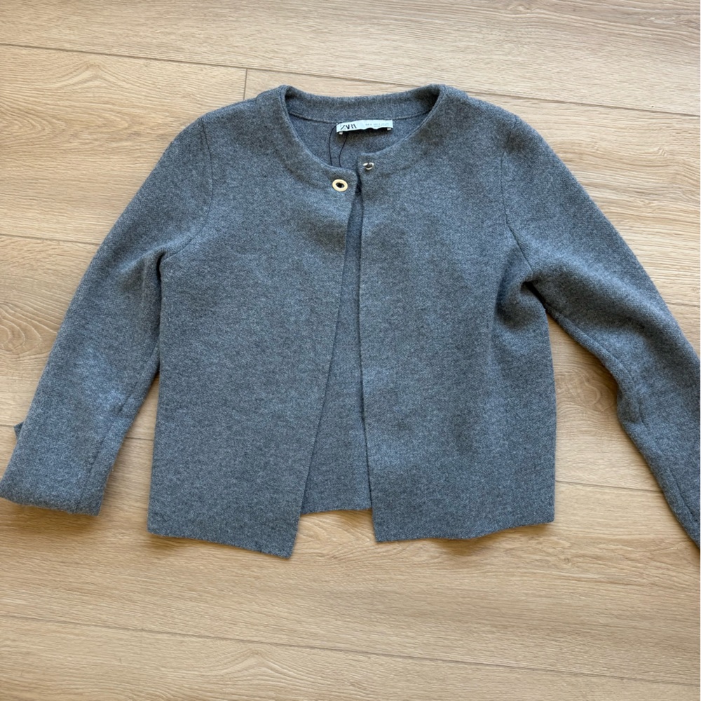 Zara Heather Gray Knit Sweater